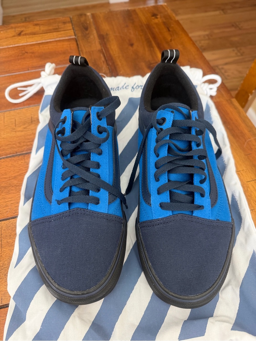 VANS Old Skool Navy Blue/Royal Blue Mens Sneakers Size 10.5 Brand New